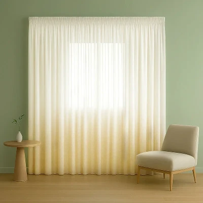 پرده تیکو دکو مدل دوخت ساده حریر ژورژت طلا کوب سایز 280*600 سانتی‌متر