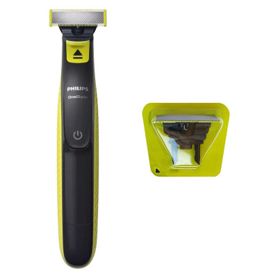 ماشین اصلاح موی صورت و بدن فیلیپس مدل OneBlade QP2724 با تیغه کربن استیل، قابلیت استفاده خشک و مرطوب، شارژ با کابل USB و اصلاح دقیق تا 0.2 میلی‌متر