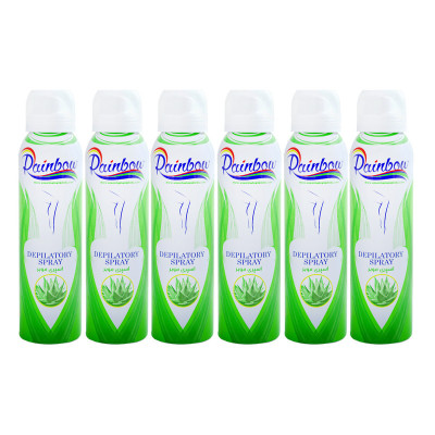 اسپری موبر بدن رینبو مدل Depilatory حجم 150 میلی لیتر مجموعه 6 عددی