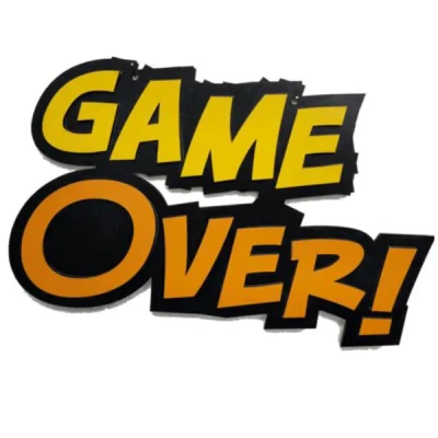 دیوارکوب مدل گیمینگ گیم اور GAME OVER