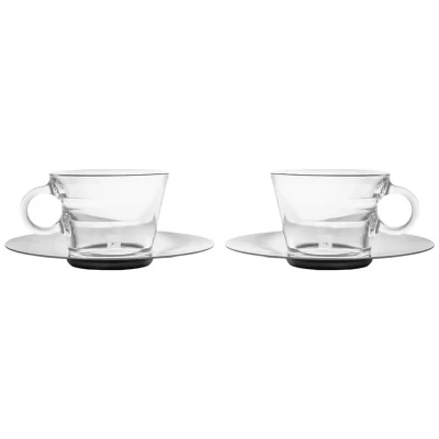 ست فنجان و نعلبکی نسپرسو مدل View Cappuccino بسته 2 عددی