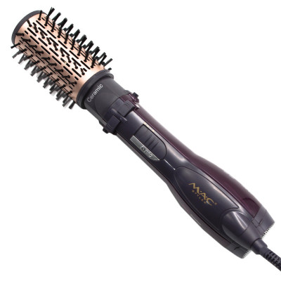 سشوار برس‌دار چرخشی 1200 وات مک استایلر مدل MC-6651، موتور AC، وزن 400 گرم، المنت سرامیک، دارای سری دیسپانسر با ویژگی فرکنندگی، با قابلیت باد سرد، فناوری تولید یون