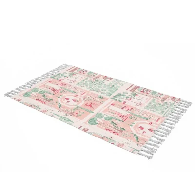 شال مبل طرح شهر رویایی کد Q2SH1063 سایز 98x180 سانتی متر