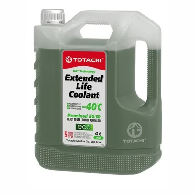 ضدیخ و ضدجوش 50 به 50 توتاچی مدل Coolant 5050 extended life green حجم 4 لیتر