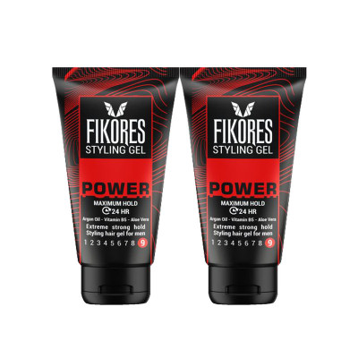 ژل حالت دهنده مو فیکورس مدل POWER حجم 150 میلی لیتر مجموعه 2 عددی