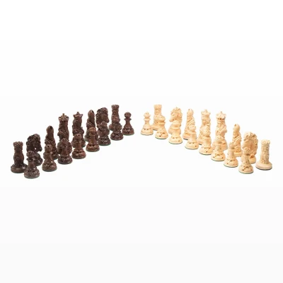 مهره شطرنج شهریار مدل چوبی  اشرافی مجموعه 32 عددی