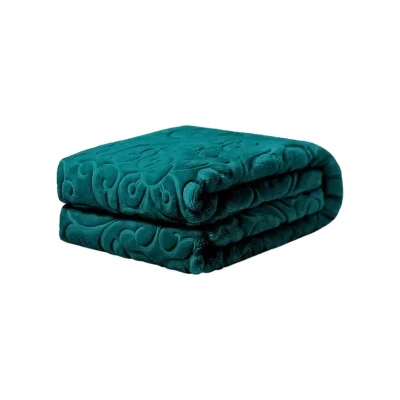پتو یک نفره گلبافت مدل الوان گل برجسته کد 60078 سایز 220x160 سانتی‌متر