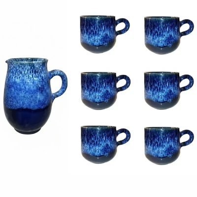 سرویس پارچ و لیوان 7 پارچه مدل شره ای کد 32