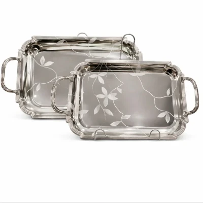 سینی دسته دار ویتارا مدل ss1800 سایز 26×42 و 35×22 سانتی متر