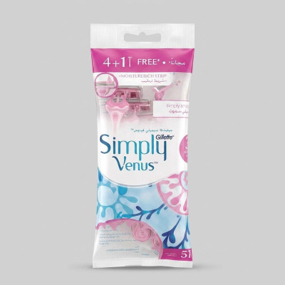 خود تراش ژیلت مدل Simply venus بسته 5 عددی