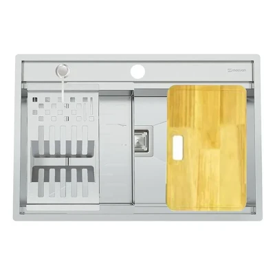 سینک ظرفشویی استیل توکار یک لگنه مکوان مدل MS74-Max