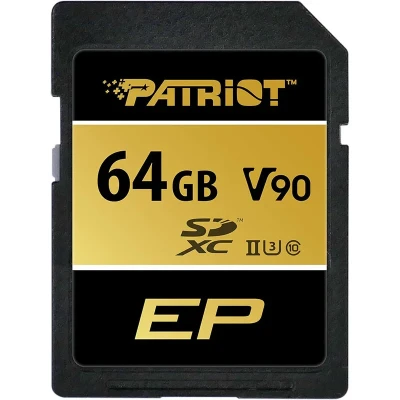 کارت حافظه SDXC پتریوت مدل V90 کلاس 10 استاندارد UHS-II U3 سرعت 300MBs ظرفیت 64 گیگابایت
