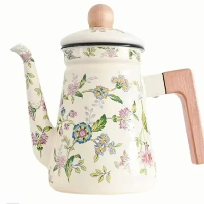 کتری مدل لعابی گلدار