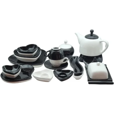 سرویس صبحانه خوری 25 پارچه مدل قلبی کد 2612P25
