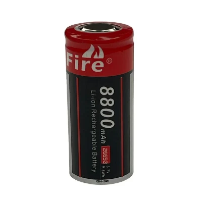 باتری لیتیوم یون قابل شارژ کولیت فایر مدل 26650 کد 3.7v ظرفیت 8800 میلی‌آمپرساعت