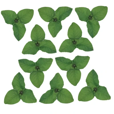 گل مصنوعی مدل برگ رز، بسته 10 عددی، پارچه‌ای، ابعاد 10×10×1 سانتی‌متر، وزن 10 گرم