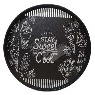 سینی مدل گرد طرح STAY SWEET