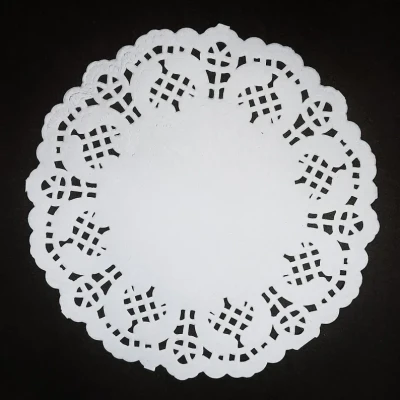 کاغذ شیرینی پزی مدل گیپور طرح دایره 14x14 بسته 100 عددی