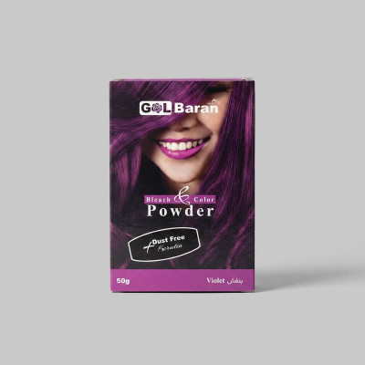 پودر دکلره گلباران مدل NW وزن 50 گرم رنگ بنفش