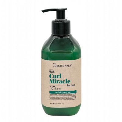 ماسک نرم کننده مو ریچنا مدل curl مناسب برای موی فر حجم 350 میلی لیتر