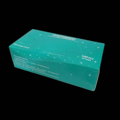دستکش وینیل غیر پودری دیسپومد مدل DM123 سایز متوسط (M) بسته 100 عددی