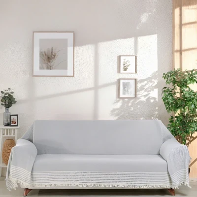 شال مبل و تخت مدل پنبه ترک طرح زیگزاگی سایز 170x310 سانتی‌متر