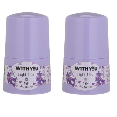 رول ضد تعریق زنانه ویت یو مدل LIGHT LILAC حجم 50 میلی لیتر مجموعه دو عددی