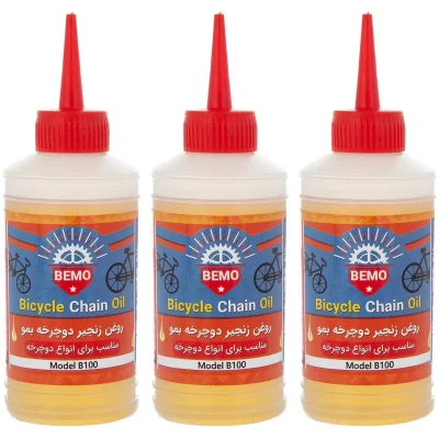 روغن زنجیر دوچرخه بمو مدل B100 حجم 80 میلی لیتر بسته 3 عددی