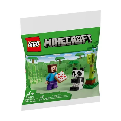 لگو 35 تکه سری Minecraft مدل Steve and Baby Panda کد 30672