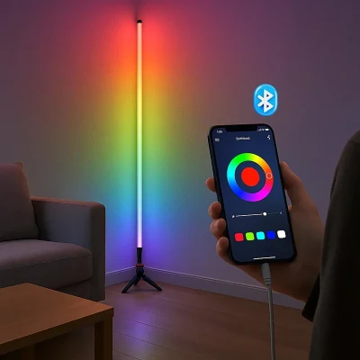 آباژور ایستاده آی لِد مدل کرنرلایت بلوتوثی کد BT-Light-Pro