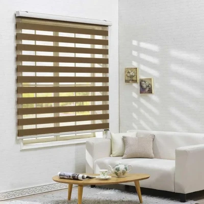 پرده زبرا طرح چوب کد SND-A-160 سایز 160x180 سانتی متر