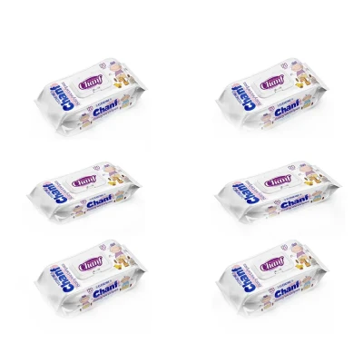 دستمال مرطوب کودک چانف مدل اقتصادی مجموعه 6 عددی