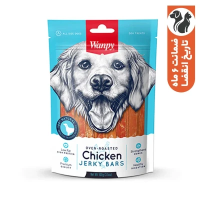 تشویقی سگ ونپی مدل Chicken Jerky Bars با طعم مرغ وزن 100 گرم
