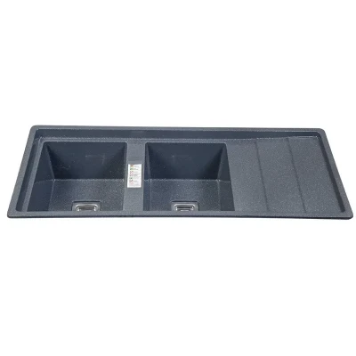 سینک ظرفشویی گرانیت توکار دو لگنه مدل 120T-AKL