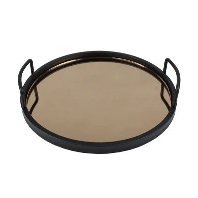 سینی دسته دار طرح کف آینه کد CF-09 سایز 33*8 سانتی متر
