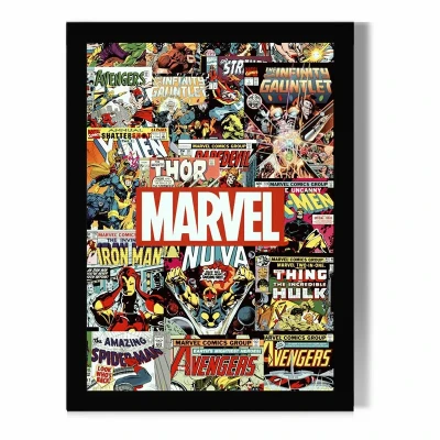 تابلو مدل دیواری طرح لوگو مارول | Marvel کد FD182