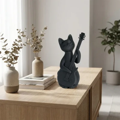 مجسمه مدل گربه موزیسین