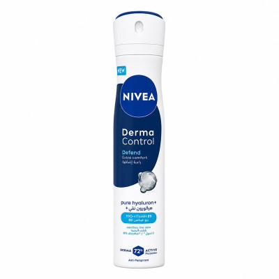 اسپری ضدتعریق نیوآ مدل 72H Derma Control Defend حجم 200 میلی‌لیتر