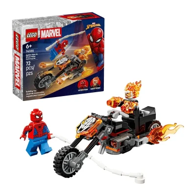 لگو 72 تکه سری Marvel مدل Spider-Man vs. Ghost Rider Motorcycle کد 76335