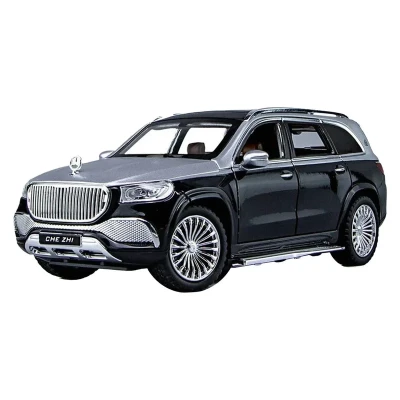 ماکت ماشین بازی فلزی شاسی‌بلند بنز GLS600 مقیاس 1:24 با طراحی دقیق، چراغ‌دار، دارای صدا و حرکت جلو و عقب