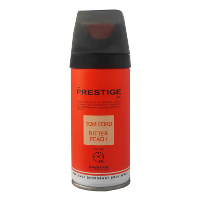 اسپری دئودورانت مردانه نیو پرستیژ کالر مدل Tom Ford bitter peachحجم 150 میلی‌لیتر