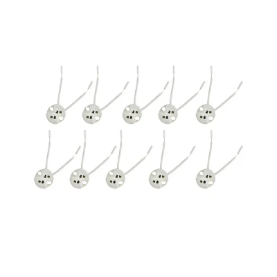 سوکت لامپ هالوژن پایه GU5.3 مدل abs-10cm بسته 10 عددی