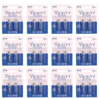 باتری نیم قلمی وریتی مدل Ultra Alkaline بسته 24 عددی