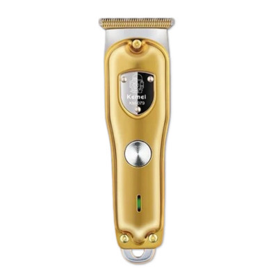 ماشین اصلاح موی صورت کیمی مدل KM-079 با تیغه کربن استیل، باتری 600 میلی‌آمپر، 4 شانه تنظیم طول 1 تا 4 میلی‌متر، استفاده خشک و مرطوب و شارژدهی 100 دقیقه