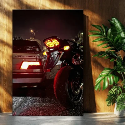 تابلو شاسی بکلیت طرح موتور سنگین هوندا HONDA CB1300 و ماشین پژو 405 مدل T-po1538