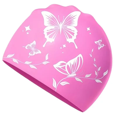 کلاه شنا طرح گل و پروانه کد SY-1124