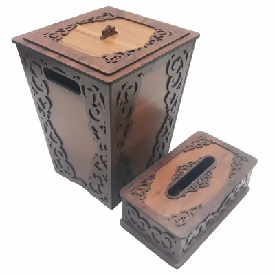 ست سطل و جای دستمال کاغذی کد 034A