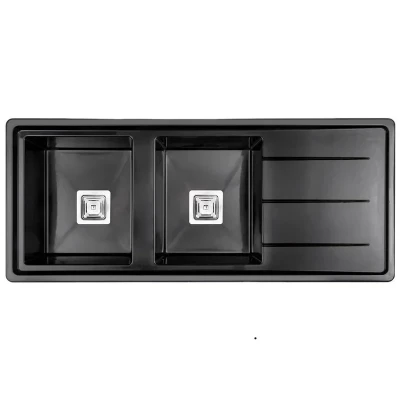 سینک ظرفشویی گرانیت توکار دو لگنه مدل 120MSHAKLIL