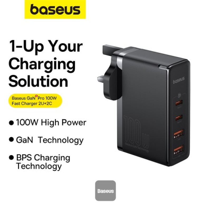 شارژر دیواری 100 وات بیسوس مدل GAN5 PRO 100W به همراه کابل USB-C
