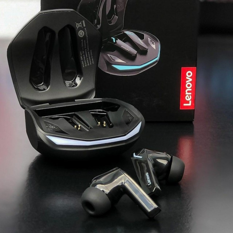 هدفون بلوتوثی لنوو مدل Live Pods GM2 Pro بدون قابلیت نویز کنسلینگ، درگاه شارژ USB Type-C، دارای دستیار صوتی، مقاوم در برابر رطوبت و عرق